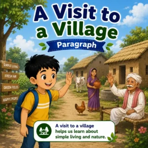 Students enjoying the scenic beauty during a visit to a village, studying a visit to a village paragraph for WBBSE Madhyamik Class 10 English