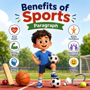Students playing football in a playground showing the benefits of sports, studying benefits of sports paragraph for WBBSE Madhyamik Class 10 English