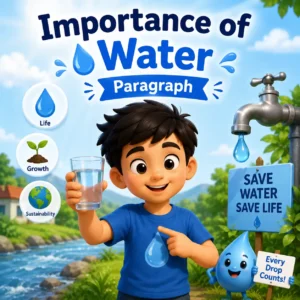 Fresh water flowing from a tap into a glass showing the importance of water, studying importance of water paragraph for WBBSE Madhyamik Class 10 English,