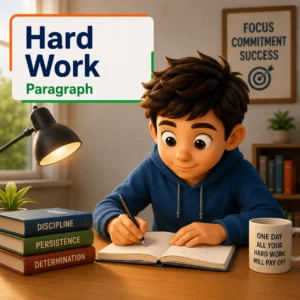 A dedicated student studying late at night representing hard work and perseverance