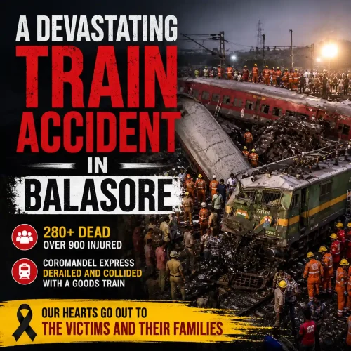 A Devastating Train Accident in Balasore newspaper report featured image for Madhyamik English writing with rescue operation after the Coromandel Express accident.