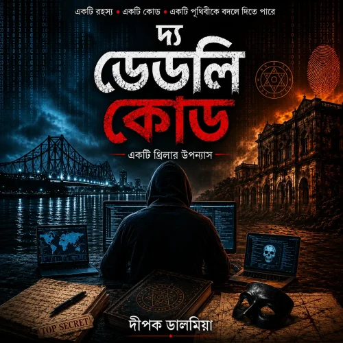 দ্য ডেডলি কোড বাংলা থ্রিলার উপন্যাসের কভার – দীপক ডালমিয়া